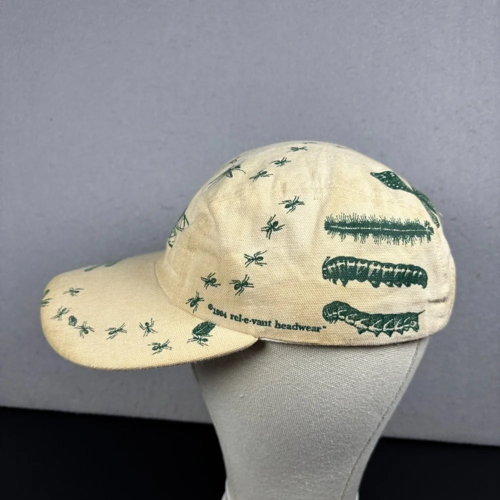 Vintage Relevant Headwear Insect Print Hat Duck Cotton 5 Panel Dragonfly Cap